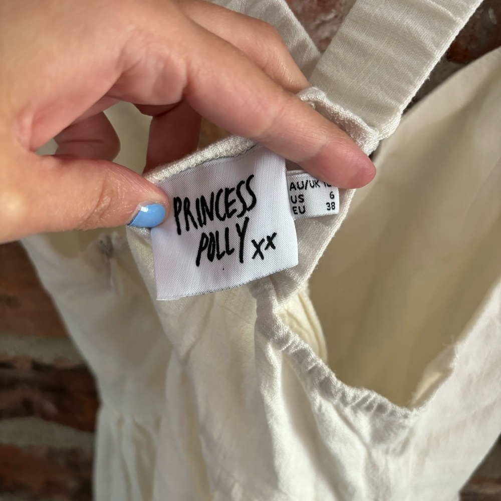 Princess Polly White Linen Keesha Mini Dress, 6 - Picture 5 of 10